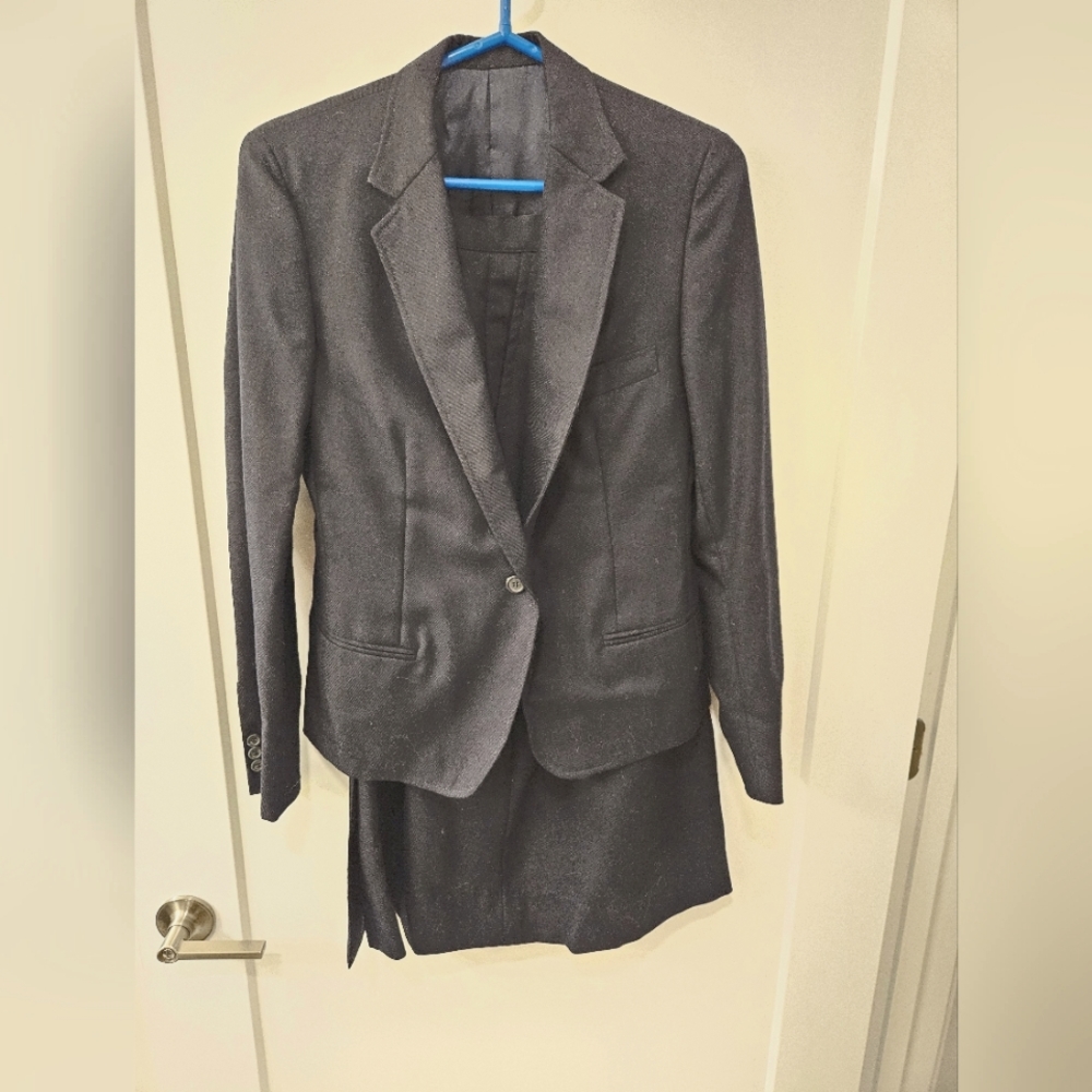 Austin Leeds Navy Blue Suit - 100% Wool - NWOT - Size 12 Vintage